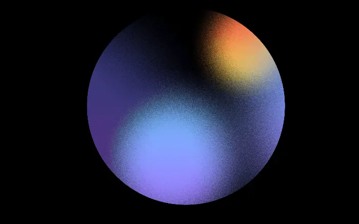 A spherical gradient object with a smooth transition of shades creates an impression of a three-dimensional orb placed against a dark, shadowy background, potentially suitable for backgrounds in web design or as an icon for user interfaces. gradient, sphere, abstract, blur, 3D