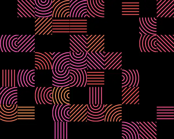 bauhaus5 Seamless geometric pattern with interlocking lines and shapes creating a maze-like effect suitable for background or wallpaper design in a modern website or application interface.