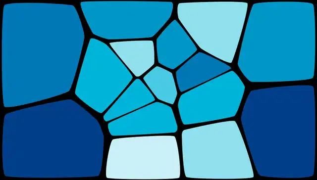 cluster Abstract mosaic pattern with various geometric shapes fitting together can be seen, reminiscent of stained glass or a tile wall, suitable for a background, texture, or a web design element.