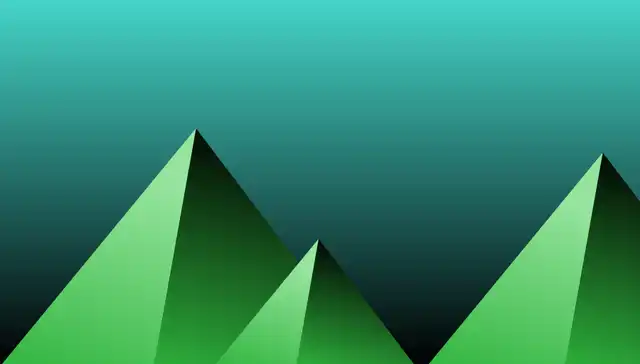 mountains 'Mountains' harmoniously blends a serene green and blue landscape with the geometric precision of triangular forms. This nature-inspired design features artistic trees, creating a tranquil backdrop ideal for websites seeking a peaceful, yet visually striking aesthetic.